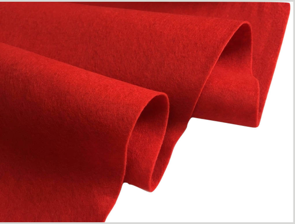 RED Felt Fabric Material Craft Plain Colours Polyester -102cm wide - Lush  Fabric